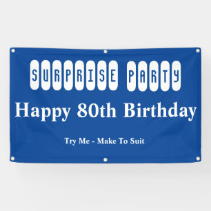 80e verjaardag van de verrassingspartij spandoek