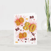 80e verjaardag van de viering kaart (Voorkant)