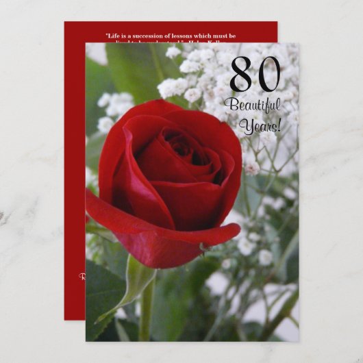 80e verjaardag van de viering van de Rode Roze Kaart (Voorkant / Achterkant)