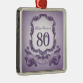 80e verjaardag van de viering van een persoonlijk  metalen ornament (Rechts)