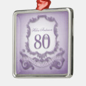 80e verjaardag van de viering van een persoonlijk  metalen ornament (Links)