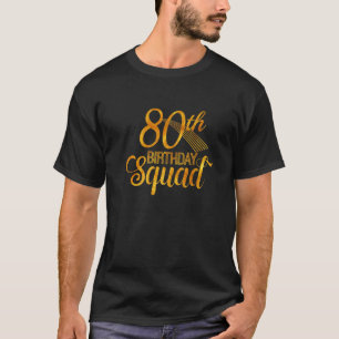 80e verjaardag van de vierkant van Bday Yellow Gol T-shirt