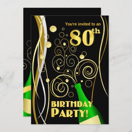 80e verjaardag van de Vogelpartij - Fun en feestel Kaart (Voorkant / Achterkant)