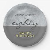 80e verjaardag van het 80e verjaardag van Elegant  Papieren Bordje (Voorkant)