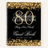 80e verjaardag van het Guestbook Party Sparkles Go Notitieboek (Voorkant)