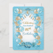 80e verjaardag van het ontwerp van de Dames Blue G Kaart (Voorkant)