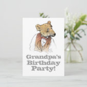 80e verjaardag van het opa-Beer Kaart (Staand voorkant)