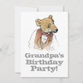 80e verjaardag van het opa-Beer Kaart (Voorkant)