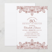 80e verjaardag van het roestvrijdagblad Rustic Lac Kaart (Voorkant / Achterkant)