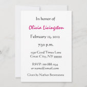 80e verjaardag van het Roos van de Uitnodiging van (Achterkant)