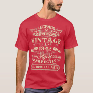 80e verjaardag van legende geboren in 1942 80 jaar t-shirt