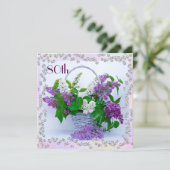 80e verjaardag van Lilacs & Diamonds Kaart (Staand voorkant)