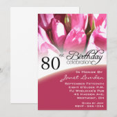 80e verjaardag van uitnodigingen (Voorkant / Achterkant)