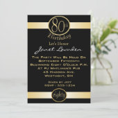80e verjaardag van uitnodigingen (Staand voorkant)