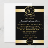 80e verjaardag van uitnodigingen (Voorkant / Achterkant)