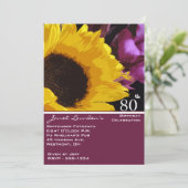80e verjaardag van uitnodigingen (Staand voorkant)