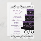 80e verjaardag van uitnodigingen van de Paarse wer (Voorkant / Achterkant)