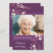 80e verjaardag van uitnodigingen van de Partij van (Voorkant / Achterkant)