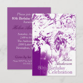 80e verjaardag viering bloem boeket op maat kaart (Voorkant / Achterkant)