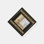 80e verjaardag viering fotopapier servetten (Hoek)