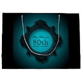 80e verjaardag viering gepersonaliseerde geschenkt groot cadeauzakje (Achterkant)