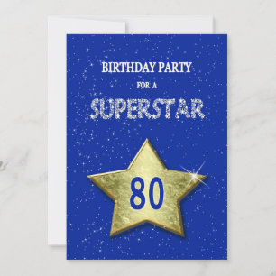 80e verjaardag voor een superster kaart