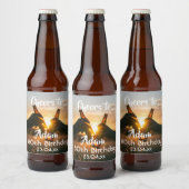 80e verjaardag voor jongens die bier kauwen bier etiket (Flessen)