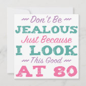 80e verjaardag voor vrouwen kaart (Voorkant)