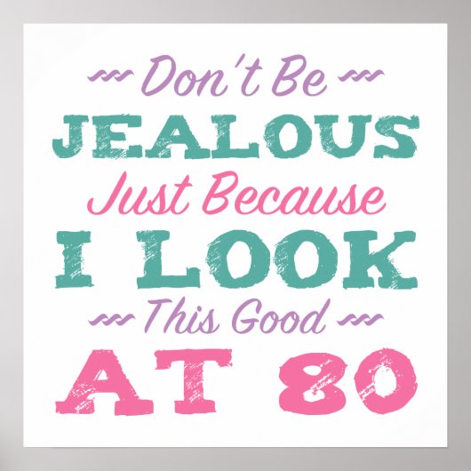 80e verjaardag voor vrouwen poster (Voorkant)