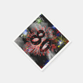 80e verjaardag vuurwerk in wolken luiers servet (Hoek)