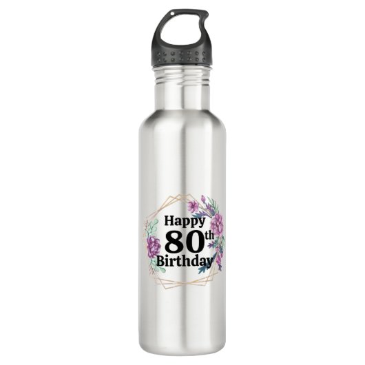 80e verjaardag waterfles  (Voorkant)