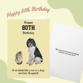 80e verjaardag - wees 16 opnieuw als een kat of ho kaart