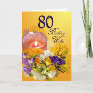 80e verjaardag wensen Kaart