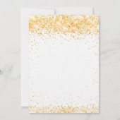 80e verjaardag wit goud glitter luxe kaart (Achterkant)