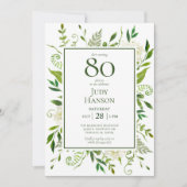 80e verjaardag Witte brandkranen Kaart (Voorkant)