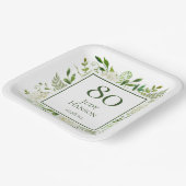 80e verjaardag Witte brandkranen Papieren Bordje (Gebogen)