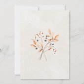 80e verjaardag Witte pompoen val bladeren Elegant Kaart (Achterkant)