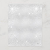 80e verjaardag zilveren glitter budgetuitnodiging flyer (Achterkant)
