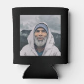 80e verjaardag zwart goud foto blikjeskoeler (Achterkant)