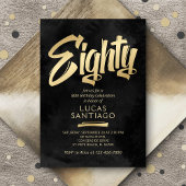 80e verjaardag zwart goud kaart