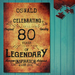 80e verjaardag zwart goud legendarische Vintage Legpuzzel<br><div class="desc">Een gepersonaliseerde elegante 80e verjaardag  puzzel die gemakkelijk aan te passen is,  maar moeilijk te voltooien is voor die speciale verjaardagsfeestgelegenheid.</div>