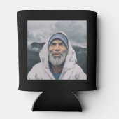 80e verjaardag zwart goud met foto blikjeskoeler (Achterkant)