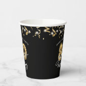80e verjaardag zwart goud script ballon streamers papieren bekers (Links)