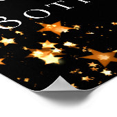 80e verjaardag zwart gouden sterren foto welkom poster (Hoek)