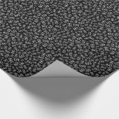 80e verjaardag zwart/wit nummerpatroon (S) Cadeaupapier (Hoek)