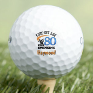 80e verjaardagscadeau voor stiefvader - Coole golf Golfballen