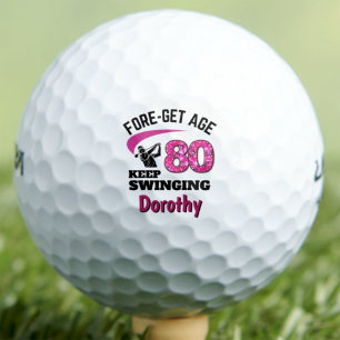 80e verjaardagscadeau voor zus Elegant Grappig Op Golfballen