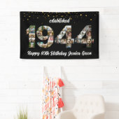 80e verjaardagsfeest Photo Collage Opgericht 1944 Spandoek (Insitu)