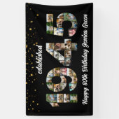 80e verjaardagsfeest Photo Collage Opgericht 1945 Spandoek (Verticaal)