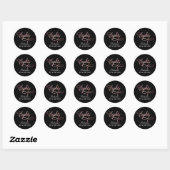 80e Verjaardagsfeest Roze Gouden Script Ronde Sticker (Vel)